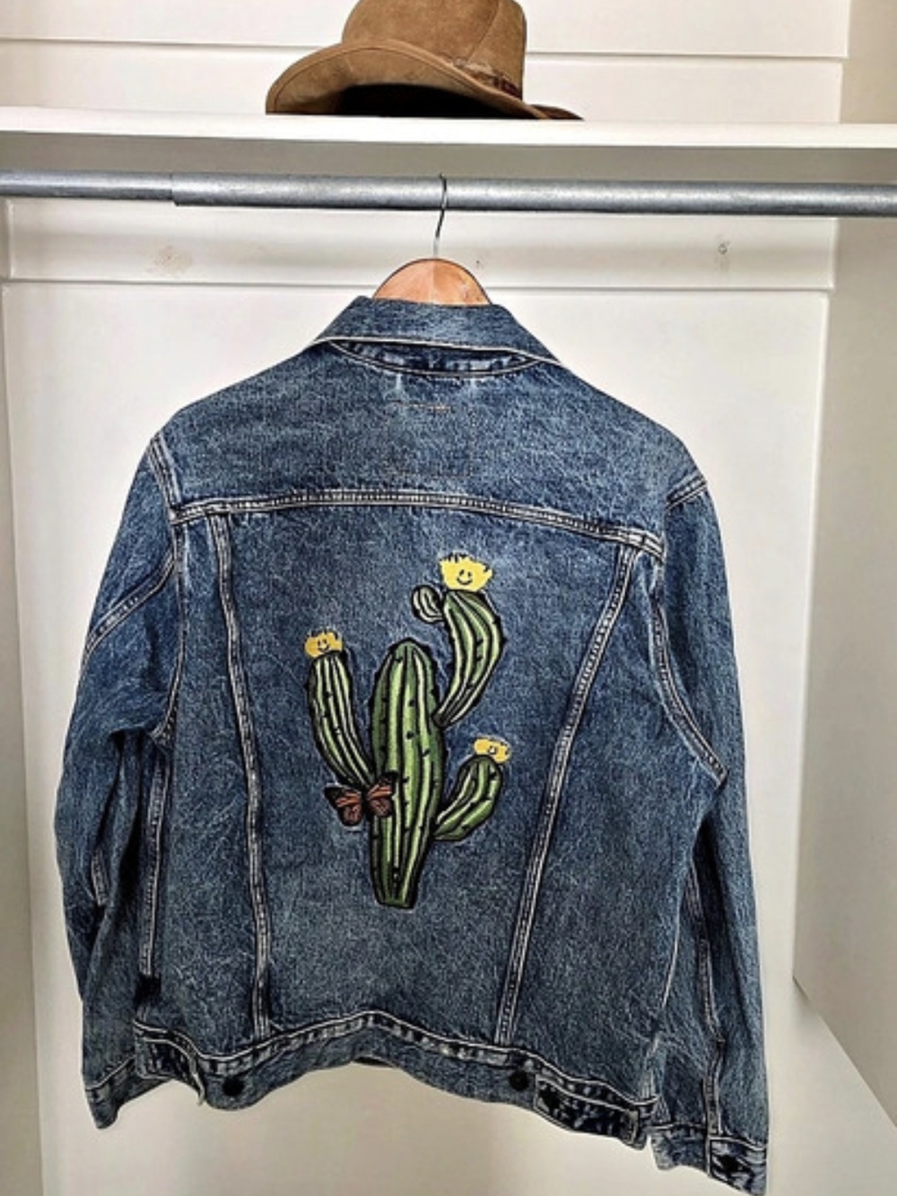 Levi's Good Nature Cactus Trucker Denim Jacket Blue Medium